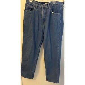 LL Bean Jeans Mens Sz 36 X 32 Fleece Lined Classic Fit Medium Washed Denim Blue